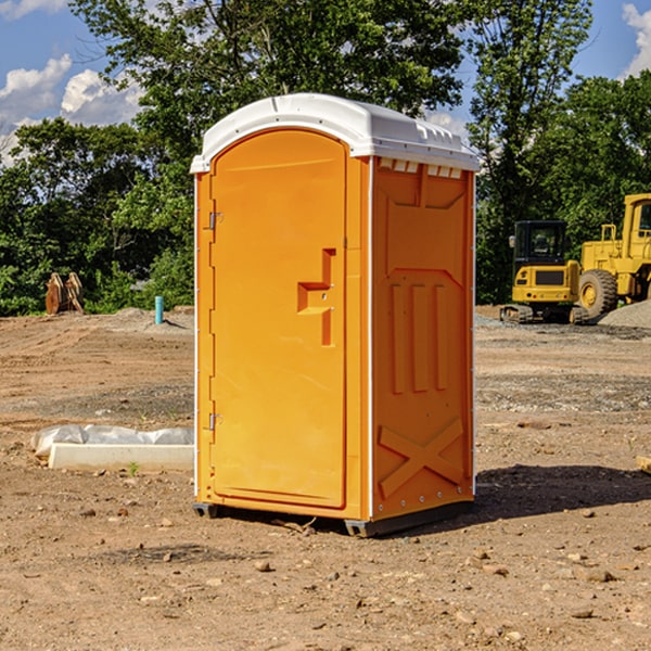 how often are the porta potties cleaned and serviced during a rental period in Metamora